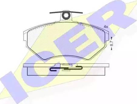 Icer 181156 - Brake Pad Set, disc brake autospares.lv