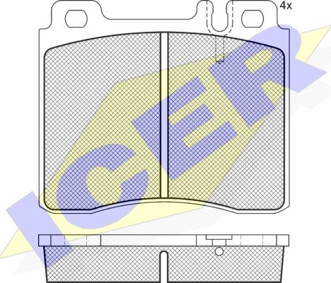 Icer 181158-396 - Brake Pad Set, disc brake autospares.lv