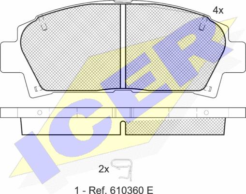 Icer 181169 - Brake Pad Set, disc brake autospares.lv