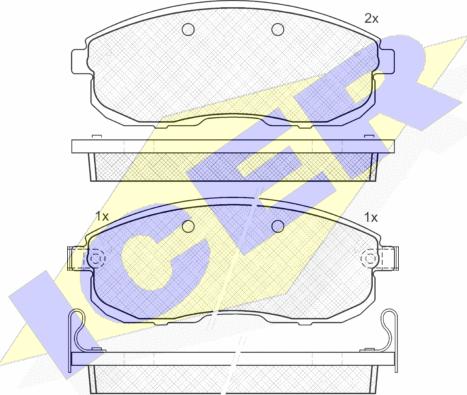 Icer 181101 - Brake Pad Set, disc brake autospares.lv