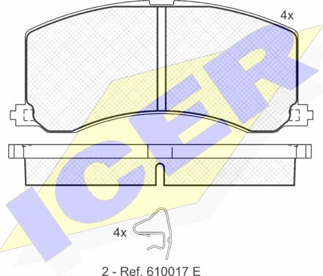 Icer 181116 - Brake Pad Set, disc brake autospares.lv