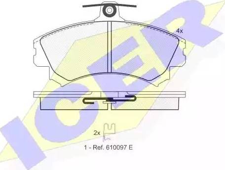 Icer 181118 - Brake Pad Set, disc brake autospares.lv