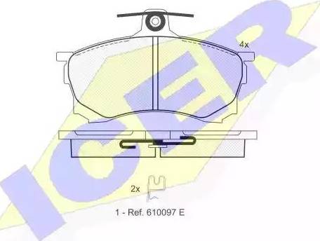 Icer 181117 - Brake Pad Set, disc brake autospares.lv