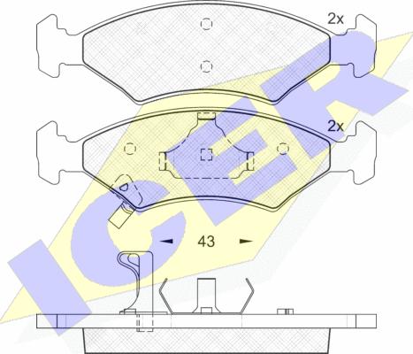 Icer 181185 - Brake Pad Set, disc brake autospares.lv