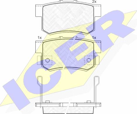 Icer 181187 - Brake Pad Set, disc brake autospares.lv