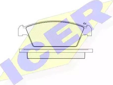 Icer 181134 - Brake Pad Set, disc brake autospares.lv