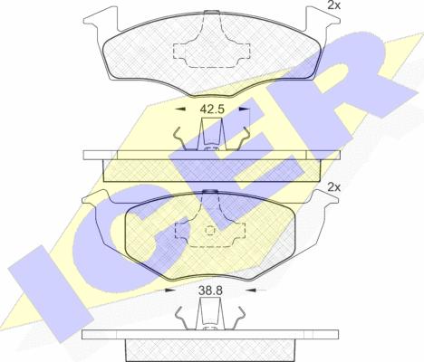 Icer 181130 - Brake Pad Set, disc brake autospares.lv