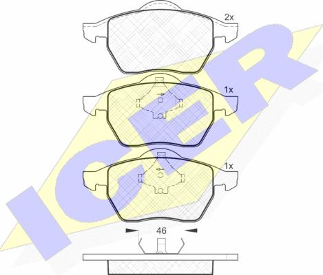 Icer 181138 - Brake Pad Set, disc brake autospares.lv