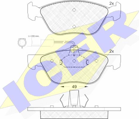 Icer 181125 - Brake Pad Set, disc brake autospares.lv