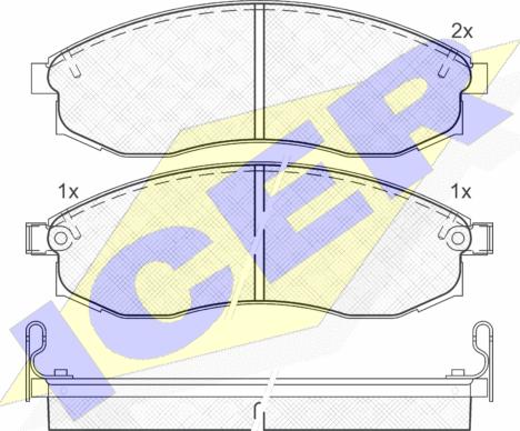 Icer 181179 - Brake Pad Set, disc brake autospares.lv