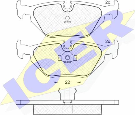 Icer 181174 - Brake Pad Set, disc brake autospares.lv