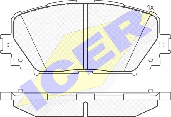 Icer 181898 - Brake Pad Set, disc brake autospares.lv