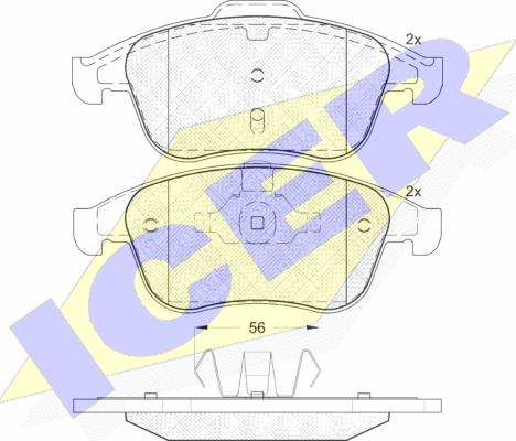 Icer 181859 - Brake Pad Set, disc brake autospares.lv