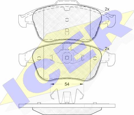 Icer 181856 - Brake Pad Set, disc brake autospares.lv