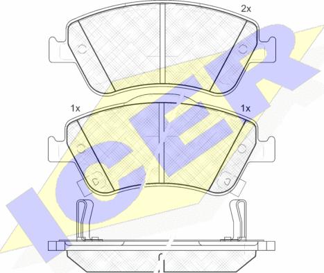 Icer 181869 - Brake Pad Set, disc brake autospares.lv