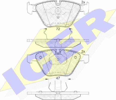 Icer 181814 - Brake Pad Set, disc brake autospares.lv
