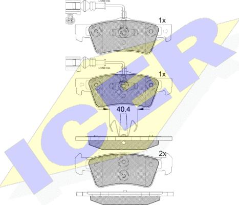 Icer 181815 - Brake Pad Set, disc brake autospares.lv