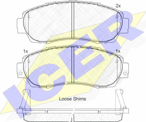 Icer 181811 - Brake Pad Set, disc brake autospares.lv