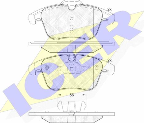 Icer 181885 - Brake Pad Set, disc brake autospares.lv