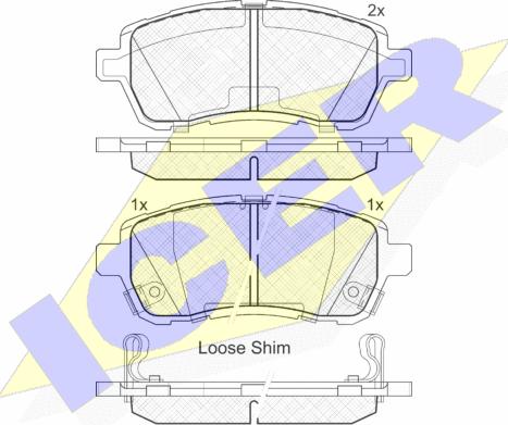 Icer 181881-200 - Brake Pad Set, disc brake autospares.lv