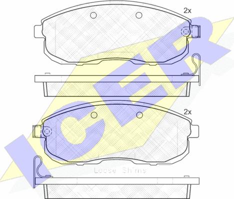 Icer 181882-200 - Brake Pad Set, disc brake autospares.lv