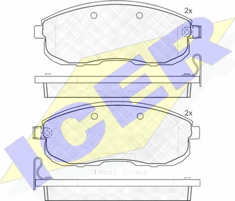 Icer 181882 - Brake Pad Set, disc brake autospares.lv