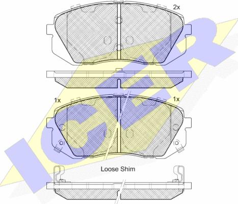 Icer 181826 - Brake Pad Set, disc brake autospares.lv