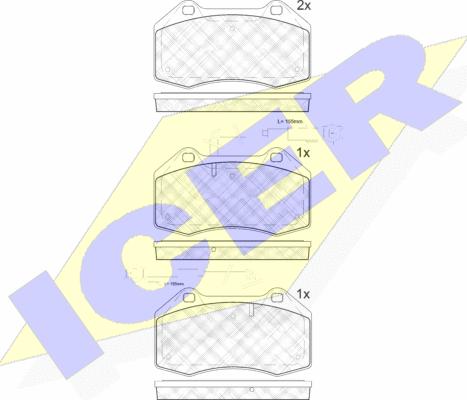 Icer 181879-203 - Brake Pad Set, disc brake autospares.lv