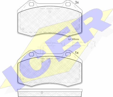 Icer 181879 - Brake Pad Set, disc brake autospares.lv