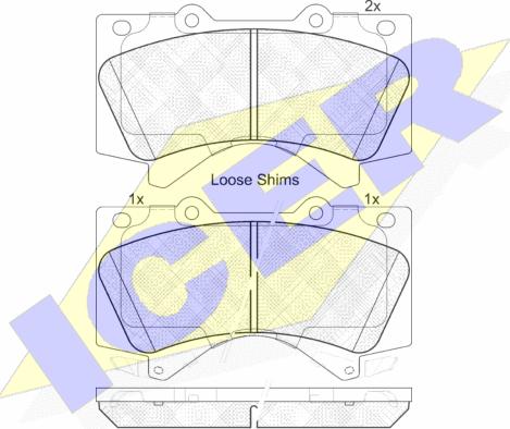 Icer 181874 - Brake Pad Set, disc brake autospares.lv