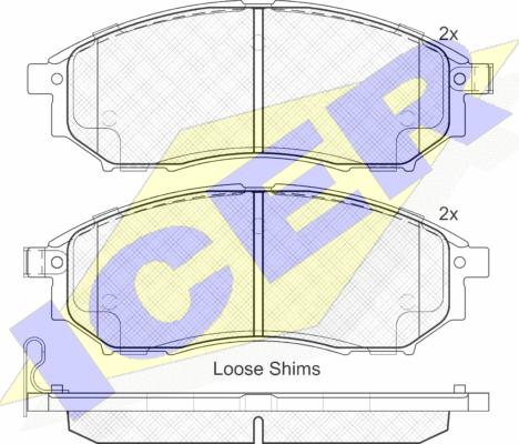 Icer 181876 - Brake Pad Set, disc brake autospares.lv