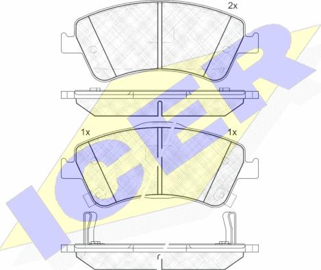 Icer 181871 - Brake Pad Set, disc brake autospares.lv