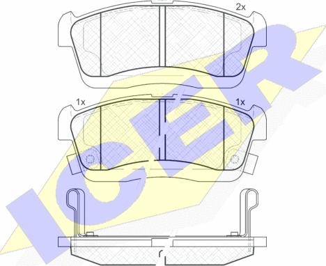 Icer 181872 - Brake Pad Set, disc brake autospares.lv