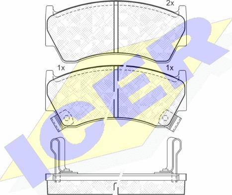 Icer 181394 - Brake Pad Set, disc brake autospares.lv