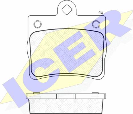Icer 181310 - Brake Pad Set, disc brake autospares.lv