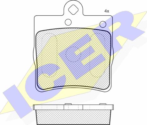 Icer 181311-396 - Brake Pad Set, disc brake autospares.lv