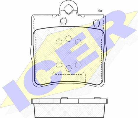 Icer 181311 - Brake Pad Set, disc brake autospares.lv