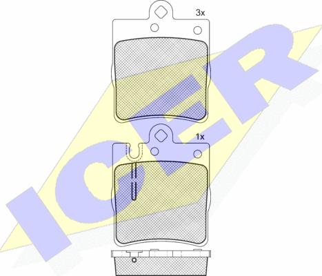 Icer 181312-396 - Brake Pad Set, disc brake autospares.lv