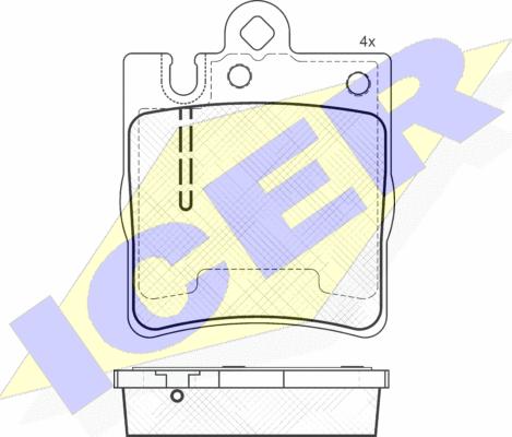 Icer 181312-202 - Brake Pad Set, disc brake autospares.lv