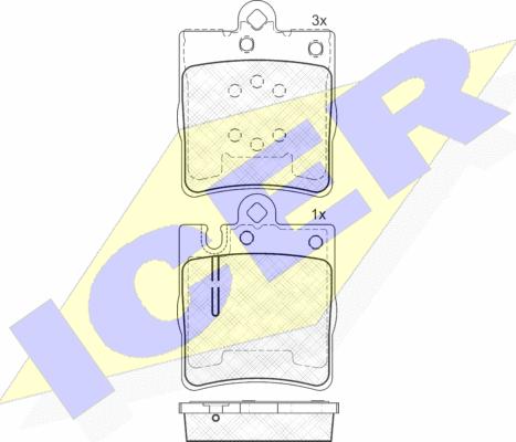 Icer 181312 - Brake Pad Set, disc brake autospares.lv