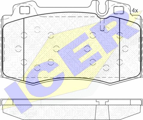 Icer 181389 - Brake Pad Set, disc brake autospares.lv