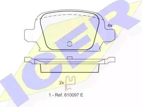 Icer 181385 - Brake Pad Set, disc brake autospares.lv