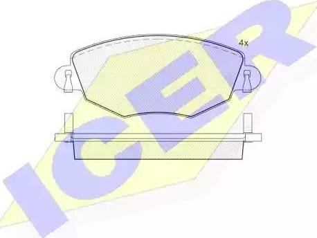 Icer 181380 - Brake Pad Set, disc brake autospares.lv