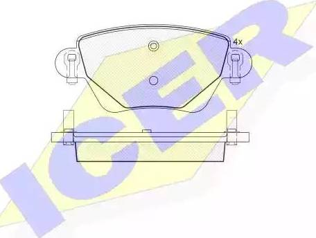 Icer 181381 - Brake Pad Set, disc brake autospares.lv