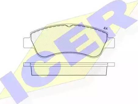 Icer 181388 - Brake Pad Set, disc brake autospares.lv