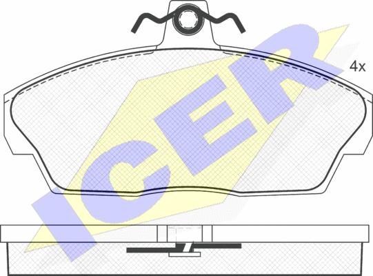 Icer 181332 - Brake Pad Set, disc brake autospares.lv