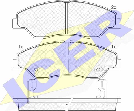 Icer 181370 - Brake Pad Set, disc brake autospares.lv