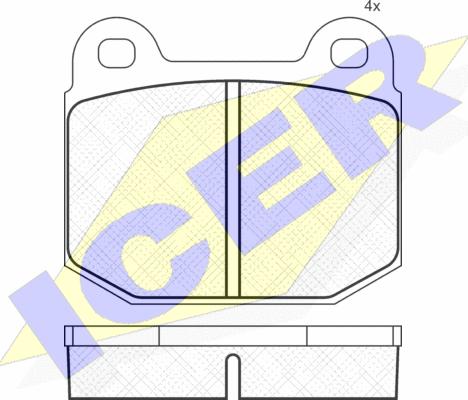 Icer 181371 - Brake Pad Set, disc brake autospares.lv