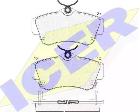 Icer 181378 - Brake Pad Set, disc brake autospares.lv