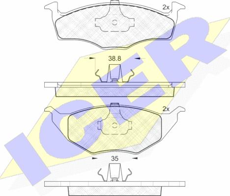 Icer 181373 - Brake Pad Set, disc brake autospares.lv